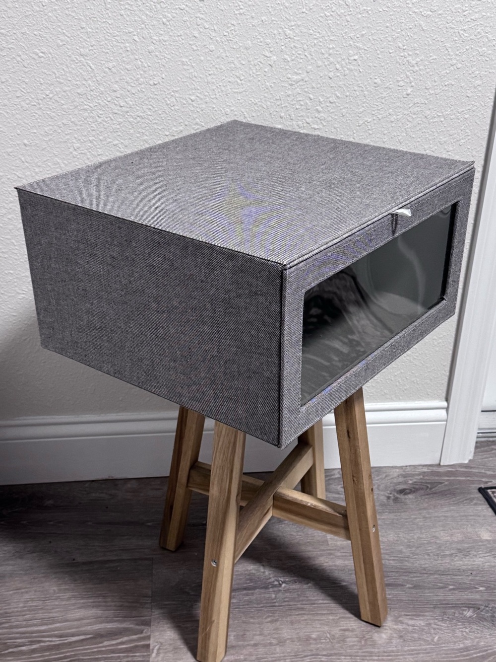 Cambridge Drop-Front Sweater Box in Grey - The Container Store EUC